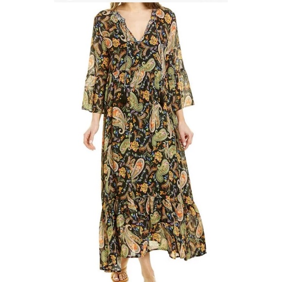 Johnny Was bryce Paisley Print midi  Dress NEW - Picture 3 of 13